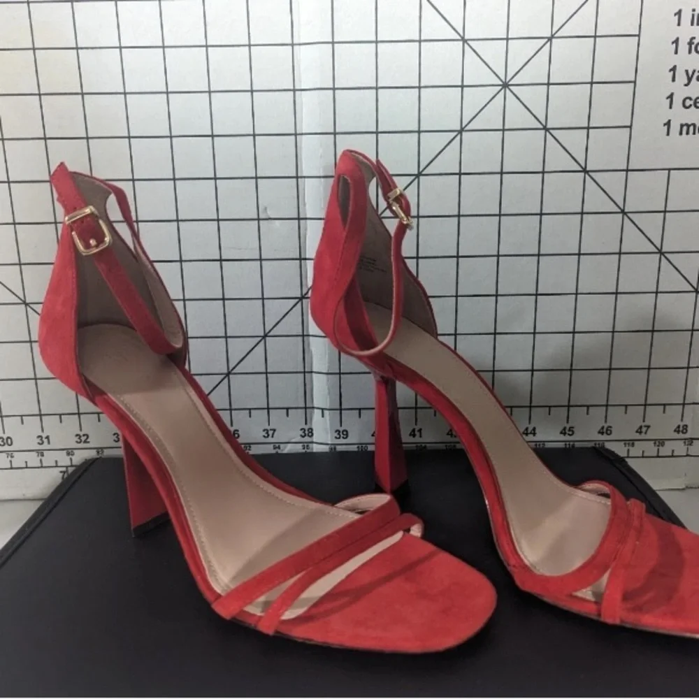 NEW-Size 8.5M Womens AD & Daughters Vero Cuoio Stiletto High Heeled Sandals Red